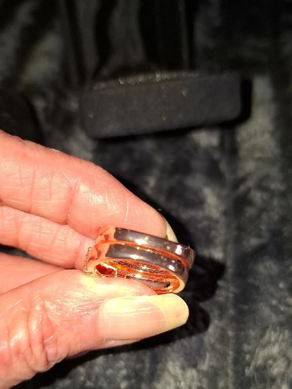 Elegant Gold-Tone Cubic Zirconia Multi-Band Ring in Gold